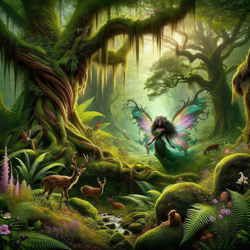 Faerie in an enchanted forest