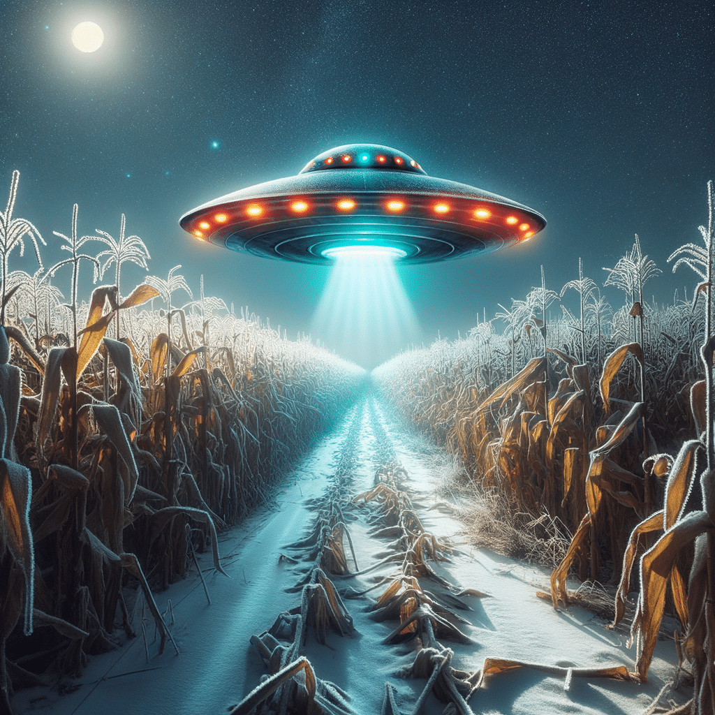 UFO in a field in Nebraska in December