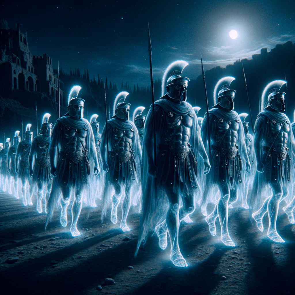 Ghosts of a Roman legion marching