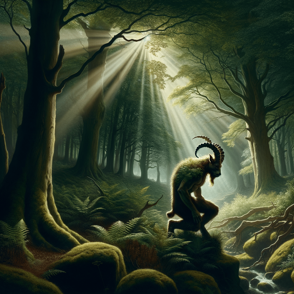 Satyr in woods
