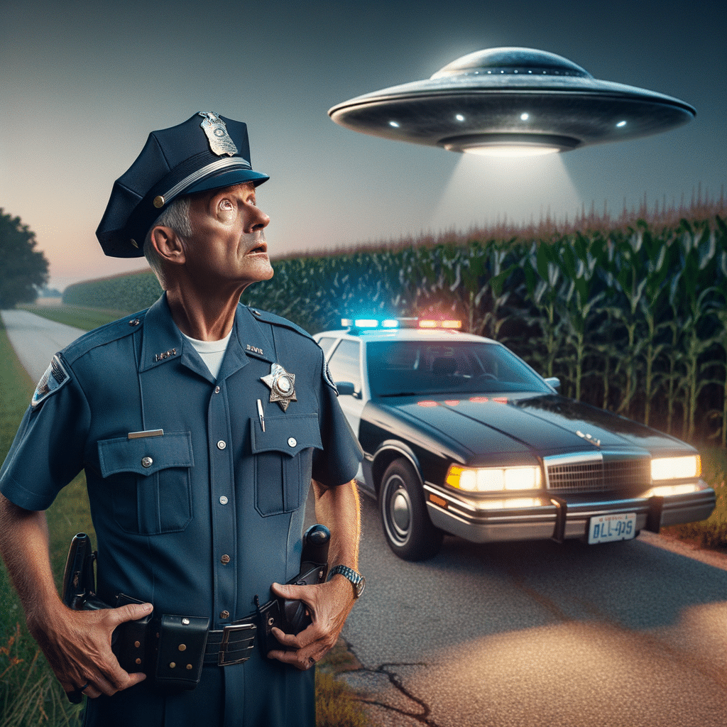 Cop looks at Illinois UFO