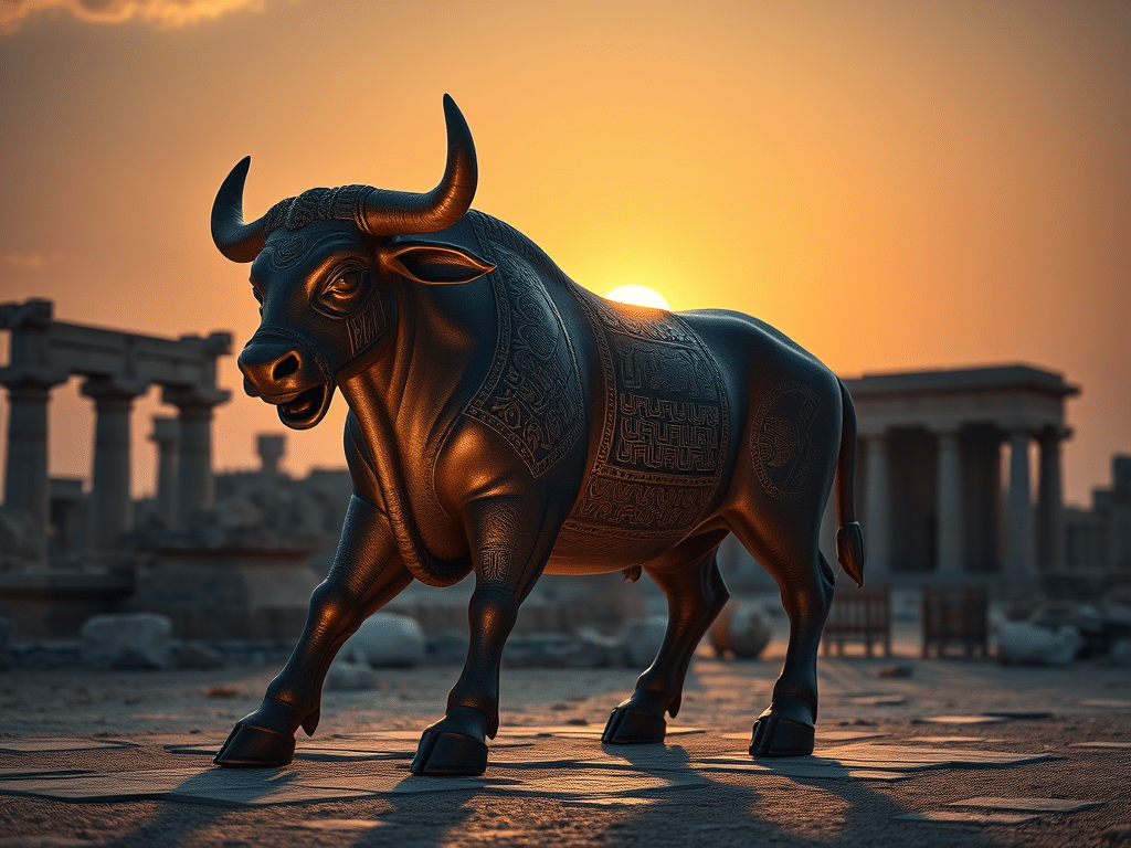 The Bull in Sumerian Mythology: Divine Power, Fertility, and Cosmic Order in Ancient Mesopotamia